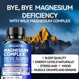 Magnesium Complex Capsules, Support Energy, Bone Strength, Restful Deep Sleep, Brain Health & Anxiety Relief