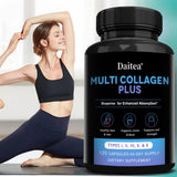 Multi Collagen Capsules (Types I, II, III, V & X) Support Skin Hair Nail Joint Health, Antioxidant, Anti-Aging