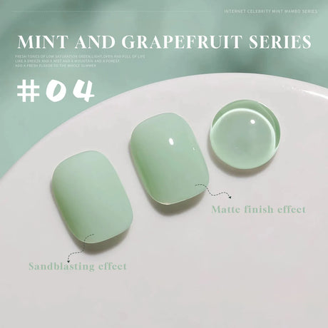 MN 12ML Selling Mint Mambo Gel Nail Polish ilky Green Blue-green Series Gel Polish Blue Nails Green Nail Summer Nail Spring Nail