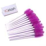 YGirlash 50Pcs Lash Swans Crystal Eyelash Applicator Disposable Diamond Handle Nylon Mascara Wands Brush Cosmetic Tools