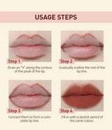 QIBEST Matte Nude Lipstick Pen Long Lasting Lipliner Lip Pencil Waterproof Lip Liner Contour Sexy Red Lip Makeup Set For Women