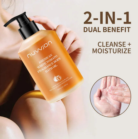300ml White Tomato Bath Oil Body Cleaning Moisturizing Skin Dirt Remover Smooth Shower Gentle Nourishes Oils For Bath Daily Care