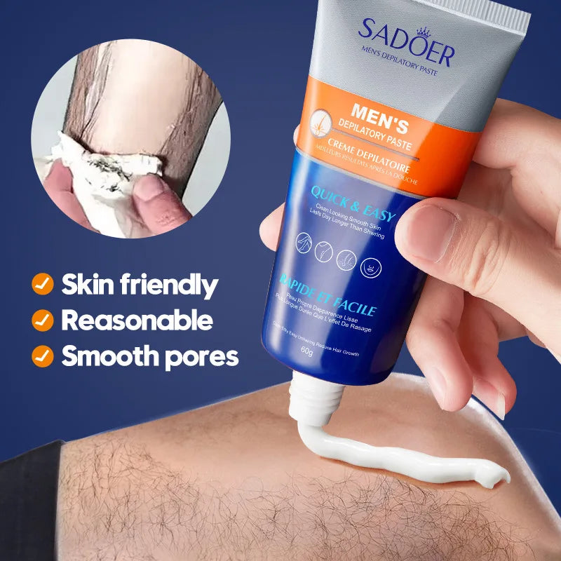 Men's Hair Removal Cream Permanent Epilator Private Area Painless Hair Remover Growth Inhibitor Spray Suitable Sensitive Skin
