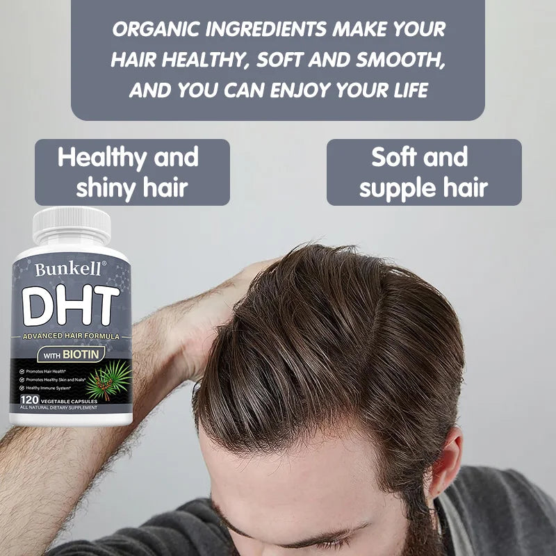DHT Blocker, Premium Hair Care Formula, with Biotin Supplement, Support Healthy Hair,  Skin, and Nails, Promote Immune System