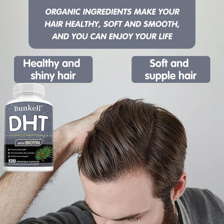 DHT Blocker, Premium Hair Care Formula, with Biotin Supplement, Support Healthy Hair,  Skin, and Nails, Promote Immune System