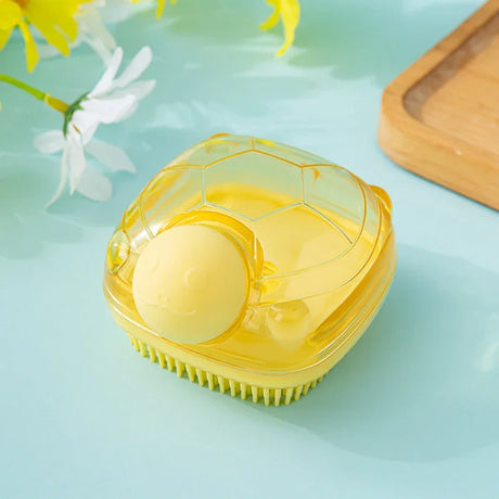 Silicone Soft Exfoliating Body Bath Shower Scrubber Loofah Brush Refillable Bath Brush Easy Foaming Massage Brush Bathroom Tools