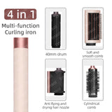 TINSOL 7 in 1 Multi-Function Hair Dryer & Styling Tool Automatic Curling Set 1300W Straightener Professional Salon Hair Dryer