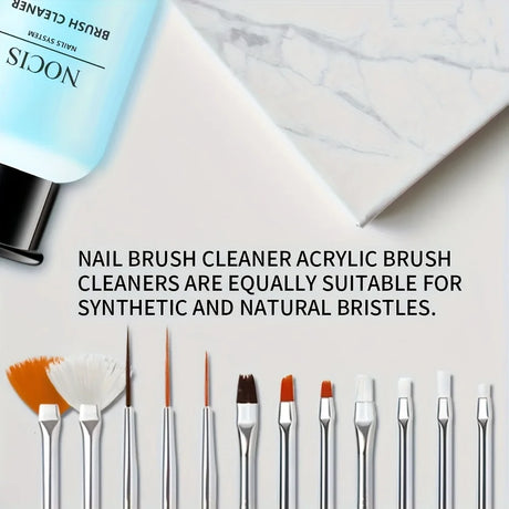 NOCIS 75ml Acrylic Nail Brush Cleaner Acrylic Brush Cleaner Liquid, Nail Gel Brush Cleaner Nail Artist Acrylic Brush Cleaner