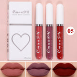 3 Pcs Matte Lipstick Lip Gloss Sets Long-Lasting Non-Fading Waterproof Non-stick Cup Exquisite Gift Everyday Holiday Universal