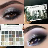 24-Color Halloween Eyeshadow & Makeup Brushes & Mascara Eye Makeup Set, Earth-Tone Smoky Matte and Shimmer for a Natural Look