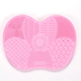 1pcs Silicone Apple-Shaped Makeup Brush Cleaner Pad With Suction Cup For Effective Cosmetic Tool makeup brush cleaning agent pad