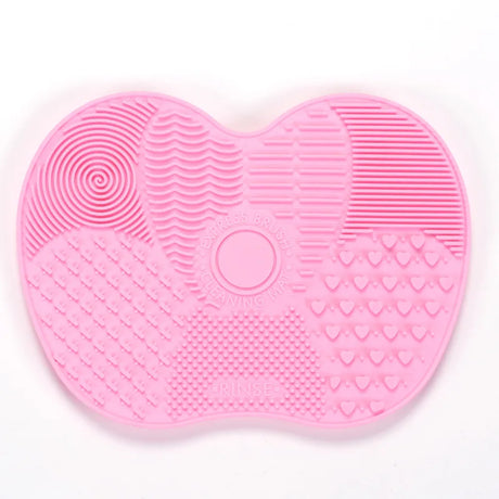 1pcs Silicone Apple-Shaped Makeup Brush Cleaner Pad With Suction Cup For Effective Cosmetic Tool makeup brush cleaning agent pad