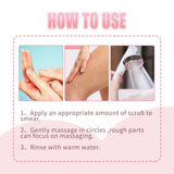 Honey Peach Body Scrub Cream Deeply Cleansing Exfoliating Scrub for Smooth & Glowing Skin Dead Skin Removal Moisturizing