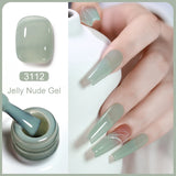 Clou Beaute Translucent Jelly Nude Pink Nail Gel Polish 15ml Vernis Semi Permanent Gel Colorful Varnish Nail Art Manicure Gel