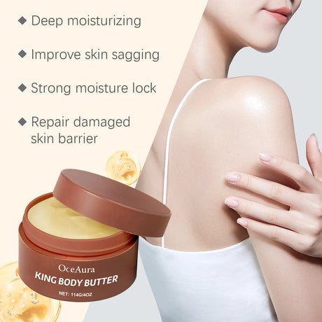 OceAura King Body Butter Body Moisturizer Winter Hydration, Moisturization,  Skincare Relieve Dryness, Softness, 4 oz