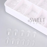 550pcs Soft Gel Nail Tips Medium Short Almond Coffin Full Cover Matte Extension Tool Acrylic Press on Nail French Manicure Decor