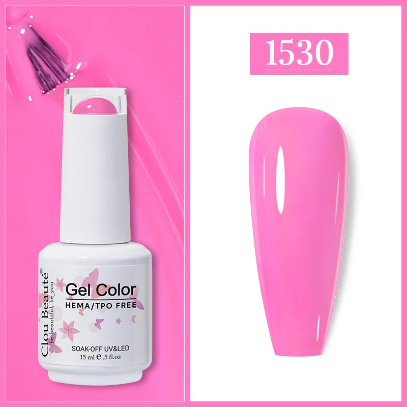 Clou Beaute Gel Nail Polish Neon Brown Royal Blue Red Green Pastal Nude Nail Art Varnishes Gel Lacquer HEMA/TPO FREE UV Gel Nail