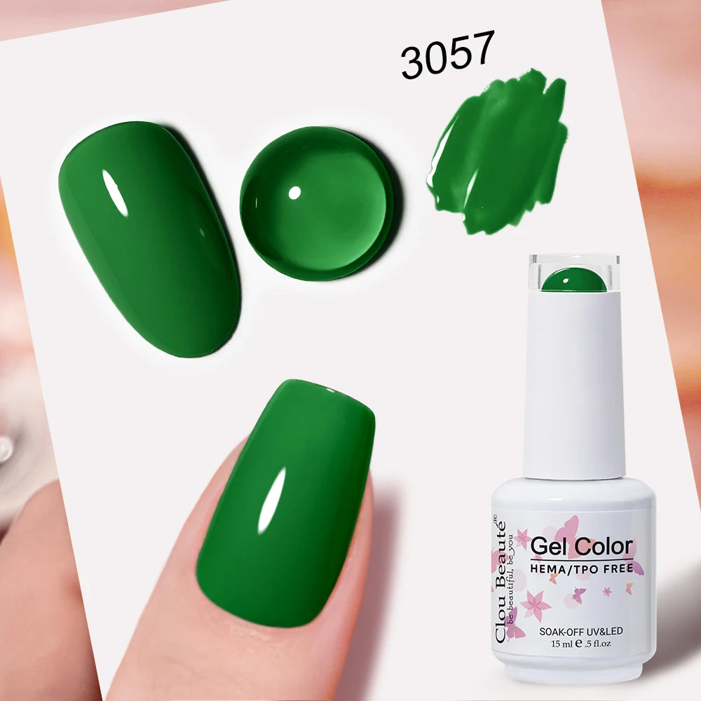 Clou Beaute Grey Color Nail Gel Polish Full Coverage Nail Polish Dark Red Gel Lacquer Varnish Vernis Semi Permanent Nail Art