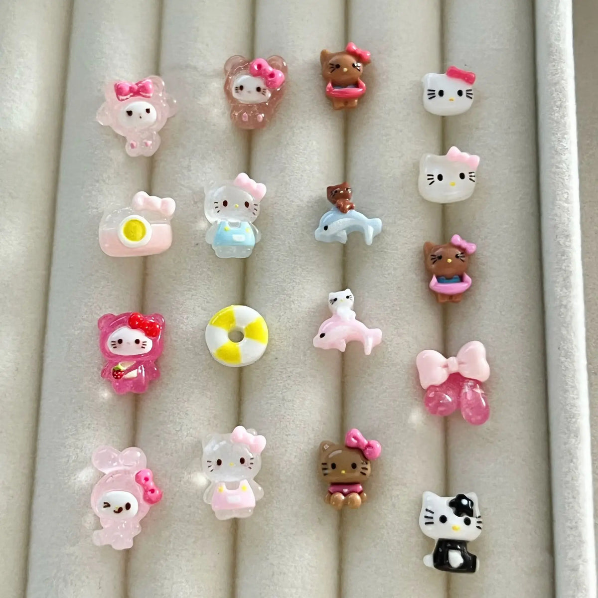 50Pcs/Pack Potdemiel cat Trendy Nail Charms - Cute Resin Cat Nail Art, Press-On Nail Decor for Kawaii Manicures