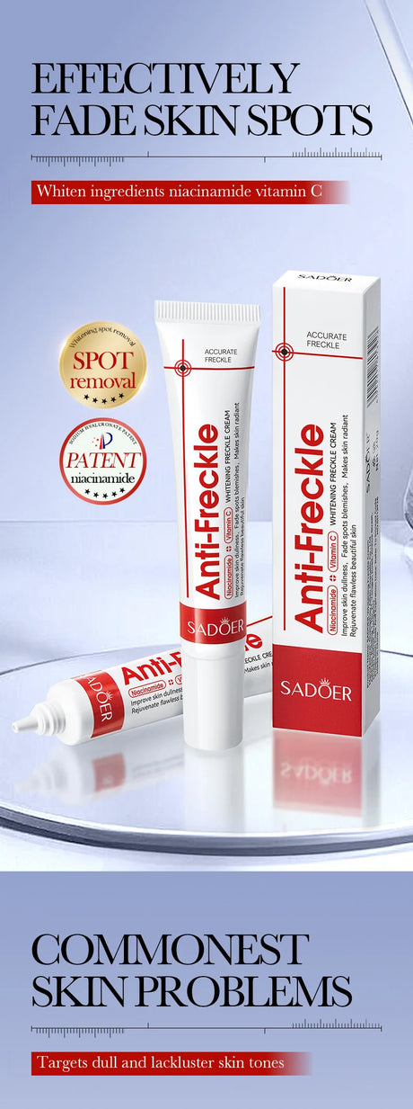 SADOER Anti Freckle Cream Face Brightening Creams Spot Removing Anti-aging Moisturizing Freckles Removal Facial Cream Skin Care