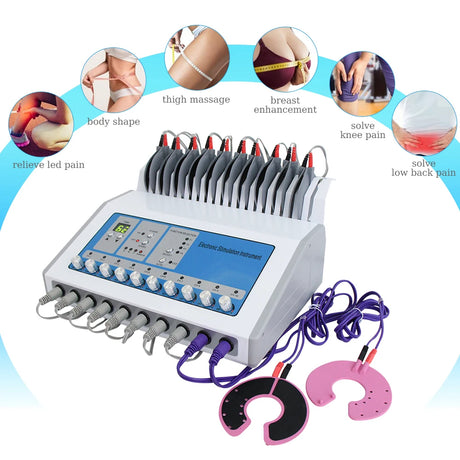 New Russian Waves Microcurrent EMS Electric Muscle Stimulator Body Massager Weight Loss Electro Myostimulation Machine