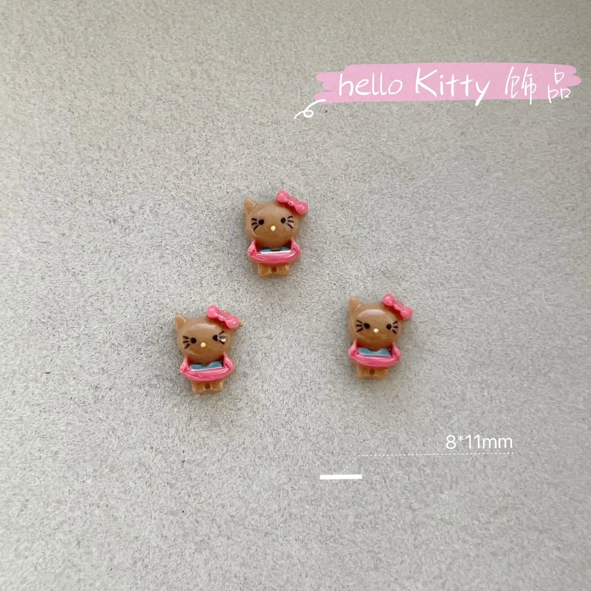 50Pcs/Pack Potdemiel cat Trendy Nail Charms - Cute Resin Cat Nail Art, Press-On Nail Decor for Kawaii Manicures