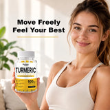 Turmeric Curcumin Gummies With Ginger And Black Pepper Supports Healthy Joint Wellness Cardiovascular Wellness And Overall Body Wellness Supplement