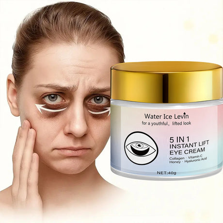 Collagen & Vitamin C Eye Cream 40g, Anti-Aging Firming Eye Treatment with Honey & Hyaluronic Acid, Fast Delivery