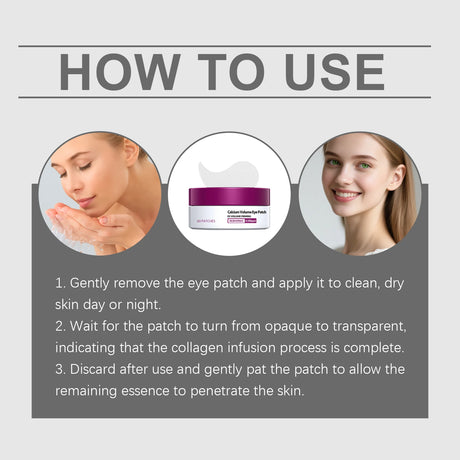 Eye-Lift Calcium Patches Instant Volume Boost & Brightening,Refreshing Hydrogel Mask for Tired Eye,Vegan & Cruelty-Free Skincare