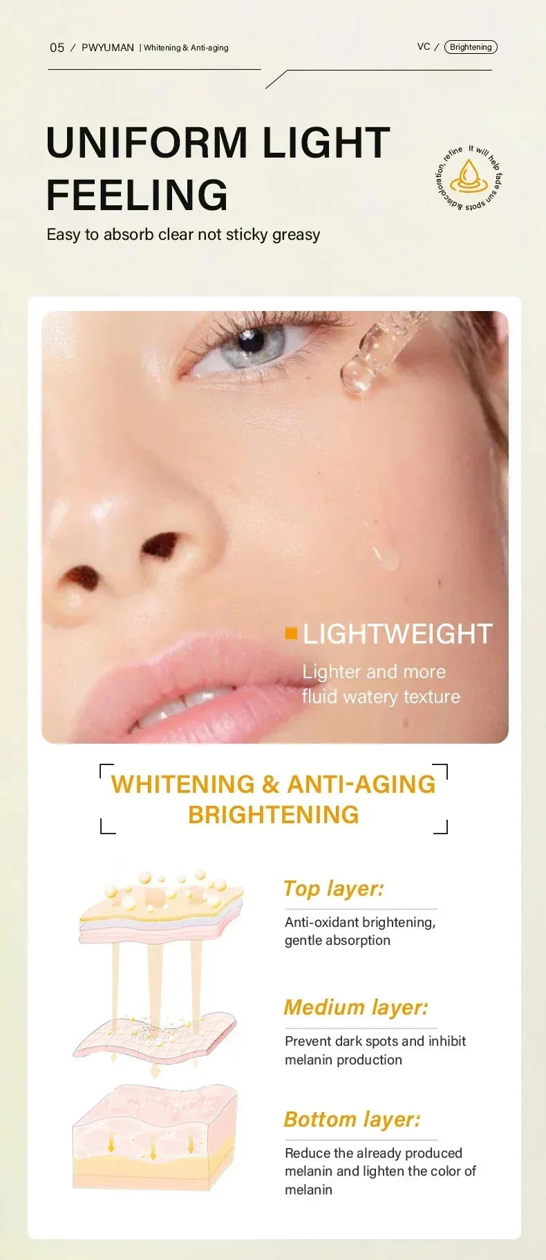 Dark Spots Remover Whitening Face Set Freckle Melanin Correcting Reduce Fine Lines Brighten Essence Korean Beauty Skin Care ﻿