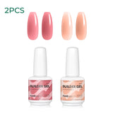 Nailpop 15ml Builder Gel Nail Polish for Nail Apex & Extension Strengthener Upgraded Soak Off UV Gel Rhinestone Glue 4 Colors