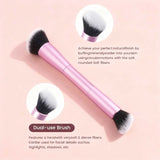 20pcs/set Pro Makeup Brushes Double Ended Foundation Concealers Blush Eye Shadows Brush for Liquid Cream Powder Blending