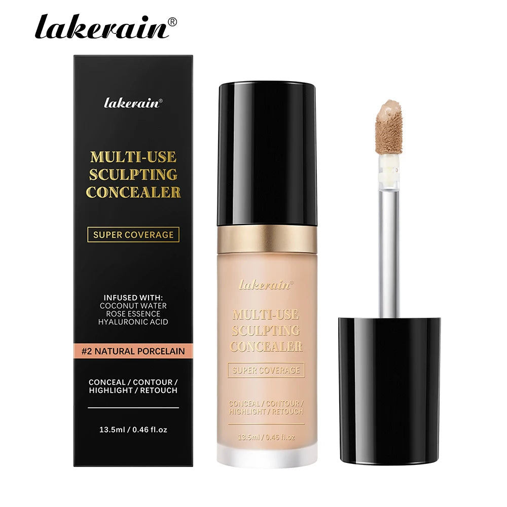 Lakerain 5-Color Waterproof Concealer Matte High Coverage Oil-Control Foundation For Acne Scars And Dark Circles Cosmetics