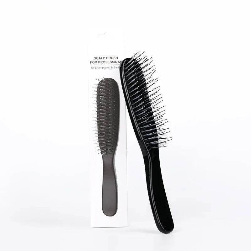 Japanese Premium Head Massager Scalp Brush Hair Massager Shampoo Brush Wet Plastic Detangling Brush Hair Cleaning Comb Rose Gold