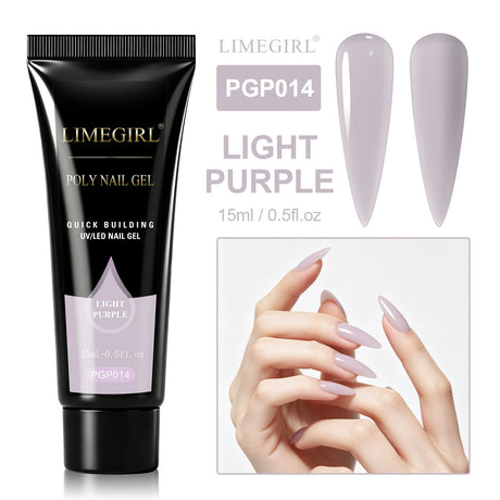 LIMEGIRL 25Colors Poly Extension Nail Gel For Nails Art Acrylic Manicure Design UV Varnishes Semi Permanent Quick Extension Gel