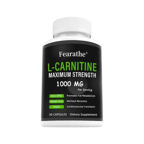 L-Carnitine Capsules, Sports Nutrition Supplement, Support Metabolism, Mental Focus, Body Condition & Muscle Wellness