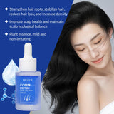 Copper Peptide Hair Density Serum Nourishing Scalp Strengthening Hair Follicles Anti Breakage Fuller Healthier Hair Lightweight & Fast Absorbing
