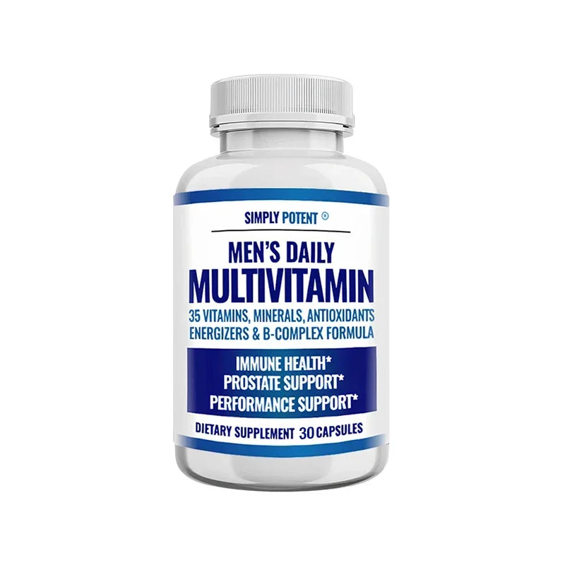 Daily Multivitamin for Men, for Prostate Energy Concentration Metabolism Immunity Vitamins: A C D E (B1 B2 B3 B5 B6 B7 B9 B12)
