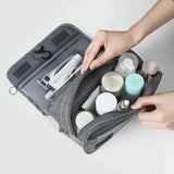 Waterproof Oxford Hanging Travel Toiletry Bag, Portable Cosmetic Makeup Organizer for Men Women