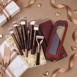 14 PCS Makeup Brushes Professional Make Up Brushes Premium Synthetic Powder Concealers Brushes Travel Makeup Brush Set