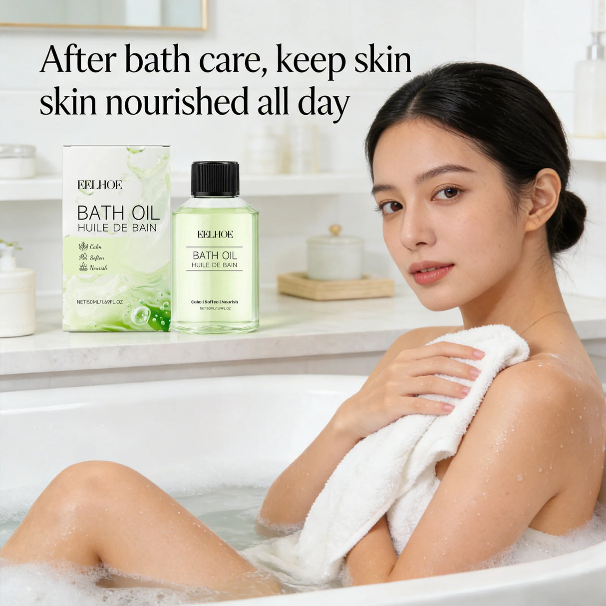 Moisturizes Bath Oil Remove Dirt Soothes Muscles Relieve Stress Promotes Relaxation Long Lasting Fragrance Body Care Shower Oil