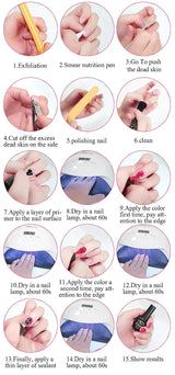 Poly Gel Extension Tool Set Professional Gel Nail Polish Kit With UV LED Nail Lamp Dryer And Electric Nail Drill Machine