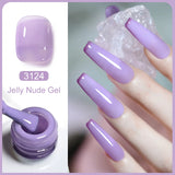 Clou Beaute Translucent Jelly Nude Pink Nail Gel Polish 15ml Vernis Semi Permanent Gel Colorful Varnish Nail Art Manicure Gel