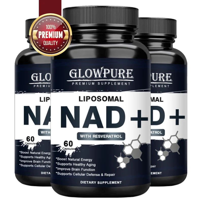 NAD+ Anti-Aging Supplement – Cellular Energy & Immune Booster, Blood Flow Support + Longevity Aid