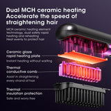Wireless Electric Hot Comb Straight Hair Straightener Comb Straightening Brush Negative Ion Anti-Scalding Styling Tool