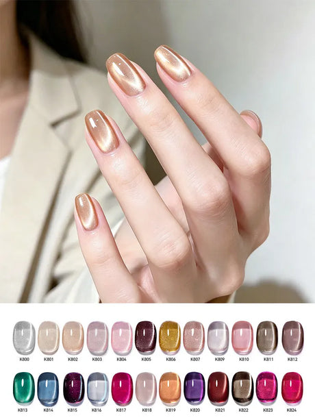 MAYCHAO Cat Eye Magnetic Gel Nail Polish Glitter Effect Semi Permanent Soak Off UV Gel Varnish Manicure For Nail Art