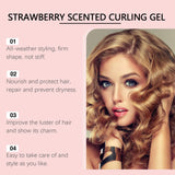 Strawberry Curl Defining Gel Strong Hold Styling Product For Curly Wavy Hair Long Lasting Volumizing Nourishing Wash Free