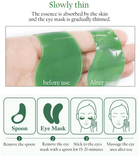 240pcs=120pairs Eye patches Hyaluron Acid & Gold & Seaweed & Black Pearl Hydrating Moisturizing Crystal Collagen Gel Eye Mask