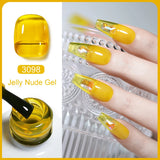 Clou Beaute Translucent Jelly Nude Pink Nail Gel Polish 15ml Vernis Semi Permanent Gel Colorful Varnish Nail Art Manicure Gel