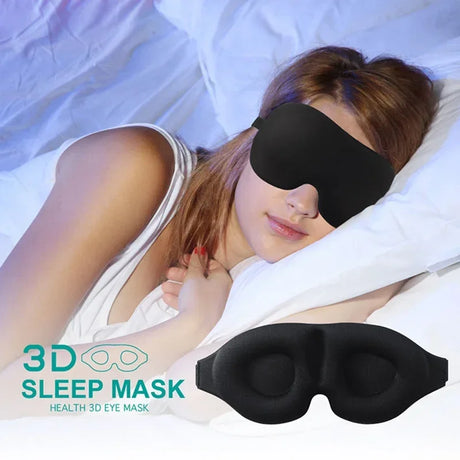 Comfortable Lightweight Eye Cover Soft 3D Contoured Sleeping Mask Breathable Eye Shade for Men and Women Night Travel Rest Aid